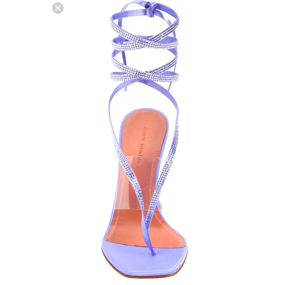 Amina Muaddi Zula Crystal Sandal